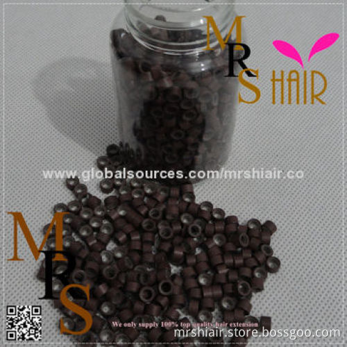 Large Size 50*32*30 1# Jet Black Color Silicon Aluminum Beads Micro Link Hair Tubes Loop Ring